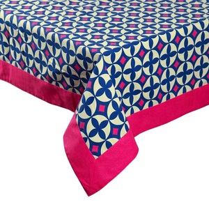 Tapis de table imprimé à rayures, vert, en coton biologique, certifié - Product Image 2