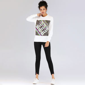 Sweat-shirt en coton molletonné pour femme, vêtement d'hiver, grande taille, Logo personnalisé pour l'extérieur, décontracté - Product Image 2