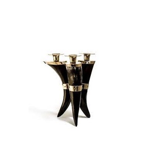 Candelabro de cuerno de oveja para restaurante/hoteles, soporte de vela de acero con soporte y artículos de fiesta en casa - Product Image 5