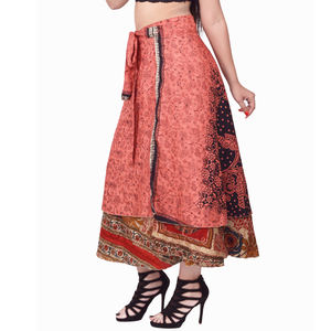 Jupe portefeuille grande taille décontractée exclusive en ligne chez Jaipur Online Shop Parfait pour l'été pour les adultes Taille naturelle - Product Image 4