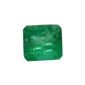 2.50 carat natural 8x7.3mm esmeralda corte precioso verde brasileiro pedra preciosa fornecedor de fábrica direta da índia