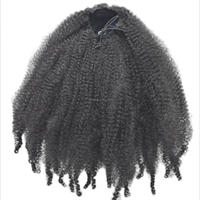 Nouveautés Postiche Autres Extensions de Cheveux Artificiels Crépus en Gros, Cheveux Synthétiques Afro Marley, Queue de Cheval Afro à Cordon