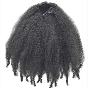 Nouveautés Postiche Autres Extensions de Cheveux Artificiels Crépus en Gros, Cheveux Synthétiques Afro Marley, Queue de Cheval Afro à Cordon - Product Image 5