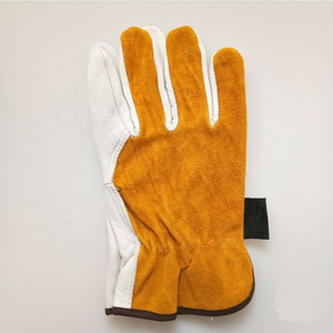 Gants de travail en cuir de vache fendu, pour le soudage, gantelets de support lourds avec impression personnalisée et design sur la vente en gros - Product Image 5