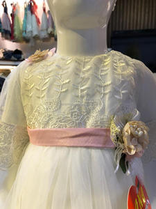 Bé công chúa hoa ren không tay chính thức mùa xuân Cô gái bên ăn mặc cho trẻ em với kích thước tùy chỉnh gà thêu - Product Image 4