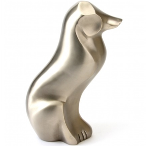 Luxury Antique Silver <b>Dog</b> <b>Urn</b> Beautiful Pet <b>Ashes</b> Cremation Memorial, Personalized Tribute - Product Image 1