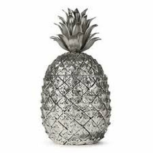 Seau à glace ananas pièce maîtresse de table en aluminium coulé en métal à design gaufré nickelé - Product Image 4