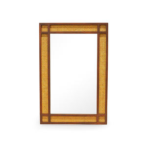 Espejo de tocador elegante de caoba y ratán para baño, tocador de madera maciza de todas las estaciones, 1200X800X30 - Product Image 2