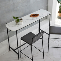 Table de bar miniature portable en métal et bois de style industriel moderne pour chambre et salle à manger, mobilier de cocktail
