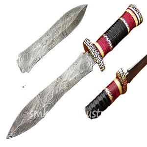 Double Edge 13 inches Custom <b>Hand</b> Made Damascus Hunting Knife Amazing Art <b>File</b> Work (smk1389) - Product Image 5