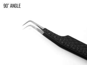 Pinzas para Extensión de Pestañas Negras, Marca Privada Personalizada, Agarre de Diamante, Acero Inoxidable, Pinzas para Extensión de Pestañas de 45 Grados - Product Image 5