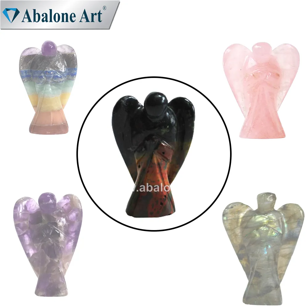 Abalone Art 2021 New Product Birth Blood Stone Angel Statue Monument For South America
