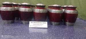 URNA DE CREMACIÓN DE LATÓN ROJO de alta calidad de Brassworld India Funeral de metal de estilo americano para adultos - Product Image 6