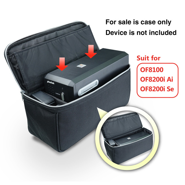 Plustek Film Scanner Carrying Case, for OpticFilm 7400, 7500i, 7600i, 8100, 8200i Series. Light and Reliable