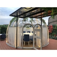 Plus récent 3.5M Diamètre Complexe Hôtelier Restaurant Tente Bulle Transparente Dôme Préfabriqué Maison
