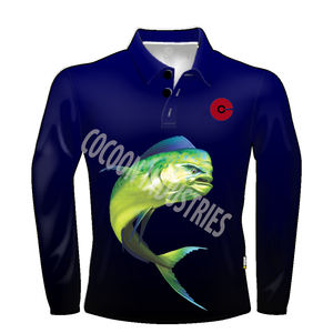 2025 hommes personnalisé haute qualité pêche en plein air Polo Jersey à la mode chemises à manches longues respirant 100% Polyester - Product Image 3