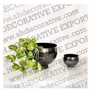 Florero decorativo de lujo para restaurante ecológico de boda tradicional de acero inoxidable pulido a mano con acabado plateado brillante - Product Image 6
