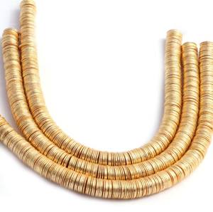 แปรงลูกปัดกลมแบนชุบทอง - Product Image 2