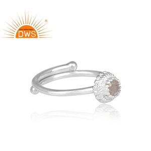 Anillo de plata de primera ley con gema labradorita para mujer, sortija, plata esterlina 925, diseño clásico, hecho a mano - Product Image 3