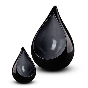 Designer Teardrop Shape Aluminium Cremation Urns <b>Cream</b> & Wine Color Keepsake & Child / Pet/ Ashes Cremation Urns for Burial - Product Image 5