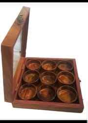 Caja de madera natural personalizada para especias, contenedor para casa, restaurante, hotel, de la India - Product Image 4