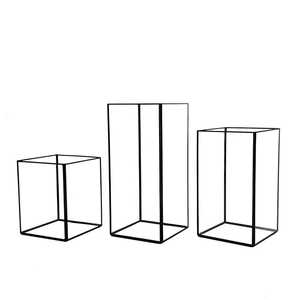 Porte-bougie Led nouvelle conception en métal lanterne photophore led lot de 3 - Product Image 4