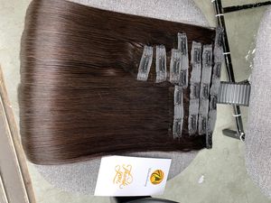 ผมต่อเวียดนามแบบ Double Drawn  ถักด้วยเครื่องจักร  แบบ Double Weft  เนื้อผมหยักศก  ปลายผมย้อมสี  ความยาวมาก - Product Image 1