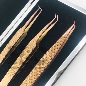 Pince à épiler d'extension de cils professionnelle en acier inoxydable de haute qualité Anti-magnétique Durable vison poignée en diamant à faible quantité minimale de commande - Product Image 5