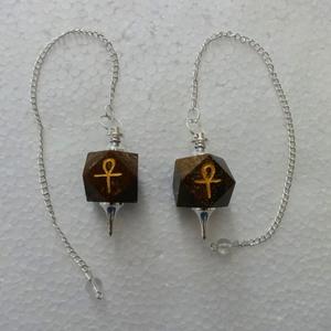 도매 진자: 호랑이 눈 Ankh Pendulums 실버 체인