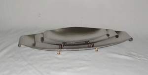 Acier inoxydable Sq. Ensemble de 2 plateaux de fruits plaqués nickel brillant de qualité supérieure Plateau de service style unique - Product Image 6