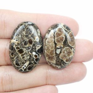 พลอยสีเงินเทอร์ริตล่าขัดหินโมราธรรมชาติขนาด29x20มม. ถึง32X21มม. สำหรับทำเครื่องประดับ - Product Image 5