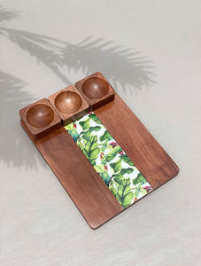 Plateau en bois de style japonais, vaisselle de salon, plateau à thé ovale en bois de haute qualité, forme personnalisée - Product Image 4