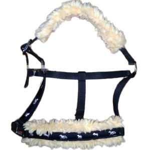 VENDO PP caballo Halter con piel color negro marrón rojo azul hecho en dólar indio 2 tamaños COB completo Shetland - Product Image 1