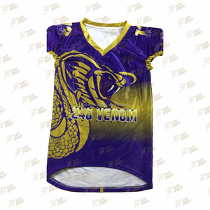 Maillot de football américain personnalisé OEM, respirant, antibactérien, séchage rapide, par sublimation – Derniers ensembles du fabricant - Product Image 1