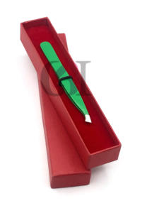 Nouveau revêtement de poudre de céleri professionnel de haute qualité en acier inoxydable pointe argentée Extension de sourcil pince à épiler Logo personnalisé outil de beauté - Product Image 4