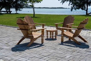 Silla Adirondack de Teca para Exteriores con Reposabrazos, Resistente y Ecológica para Uso en Playa y Parque - Product Image 2