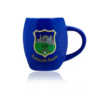 Taza de cerámica GAA gaelical con logotipo personalizado, tazas de café y té, color blanco liso, precio barato