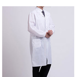 L'hôpital professionnel frotte les uniformes confortables 100% coton vêtements de travail médicaux Satin blanc manteaux de laboratoire et vêtements de médecin - Product Image 4