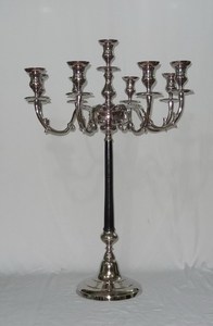 Candélabre en laiton nickelé de haute qualité Style Unique fantaisie 9 Lite 7 Lite 5 Lite Festival religieux Offre Spéciale Menorah - Product Image 5