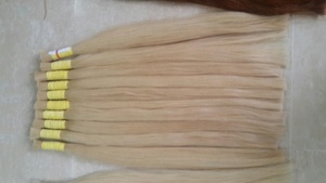 2022 US Standard <b>Wig</b> High Quality Handmade Blonde Remy Virgin Raw Vietnamese Human Hair Extensions Dyed Natural Style <b>Braiding</b> - Product Image 4
