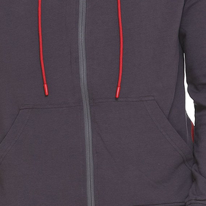 Sudadera con capucha de forro polar para hombre, nueva moda de invierno, extragrande, con cremallera, antiencogimiento, forrada, estampado liso, ecológica, talla grande, lavada - Product Image 5