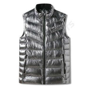 Nuevo diseño de logotipo personalizado etiqueta impermeable a prueba de viento transpirable de talla grande invierno hombres contraste negro hombro acolchado - Product Image 3