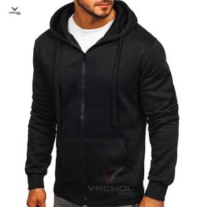 Sweat à capuche uni en éponge noire de haute qualité avec impression personnalisée pour hommes pull en polaire de qualité grande taille logo solide vente en gros disponible - Product Image 2