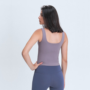 OEM Custom logo Women tank <b>tops</b> stringer Trendy Sexy Workout Summer Plain Polyester - Product Image 2