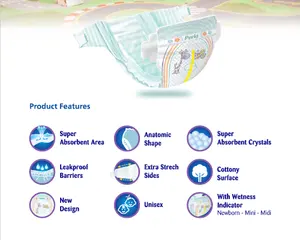 AFFORDABEL STRECH 측면 강한 장벽 슈퍼 흡수 PERLA 초대형 (No.6) 아기 기저귀