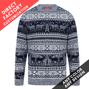 Pull à col roulé en maille côtelée pour homme, taille plus, mélange polyester/coton, couleurs et tailles personnalisables, anti-rétrécissement, logo personnalisé, commande 2024 - Product Image 6