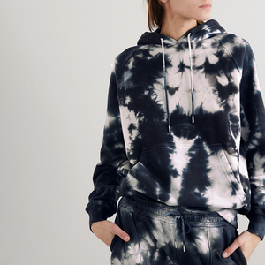 Custom printing Cotton Tie Dye gym Sweatshirt and Sweatpants Tracksuits Set for women - Product Image 6