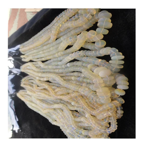 ลูกปัดโอปอลเอธิโอเปีย100ชิ้นคุณภาพสูง8มม. สีขาว - Product Image 2