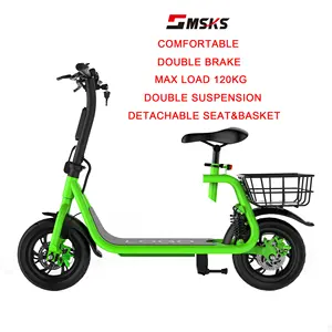 DDP 36V 350W Fat Tire 2 Wheel Custom Off-road Seat Adult Electronic E Scooter Electric Folding Bike Bicycle