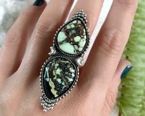 Diseñador de turquesa plata de ley maciza 925 anillo de piedras preciosas naturales joyería DE LA DECLARACIÓN - Product Image 1